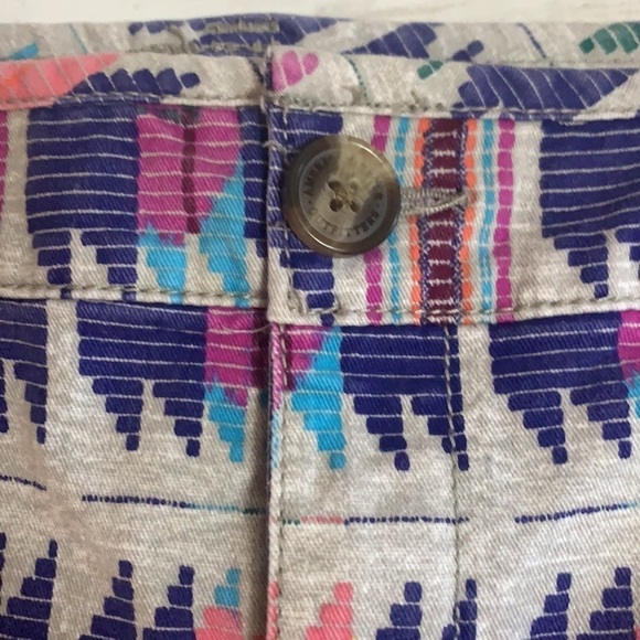 𝅺t33 American Eagle Midi Flat Front Aztec Printed Sz 4 Biho Festival Fair - Picture 14 of 16